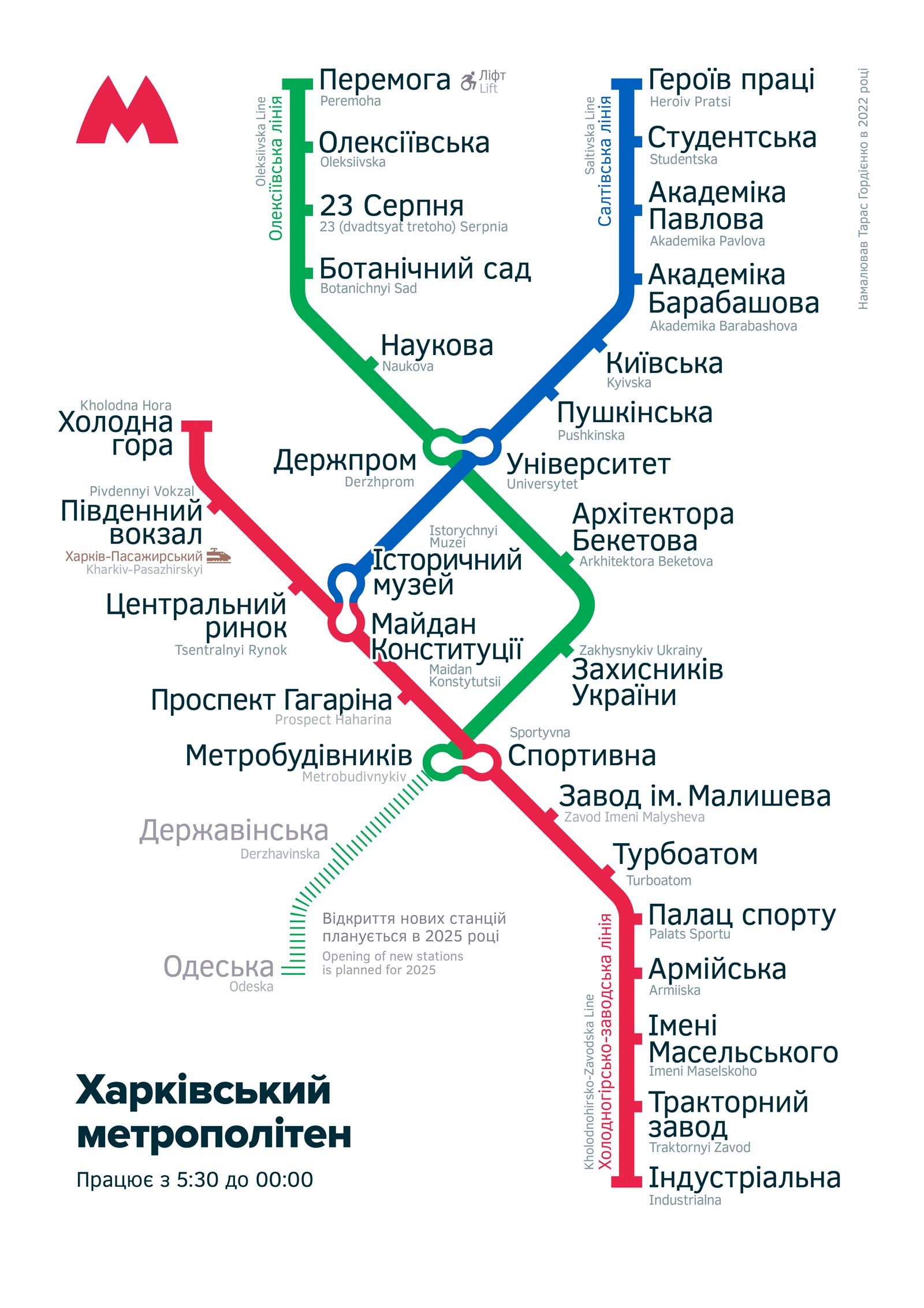 Схема Харьковского метро